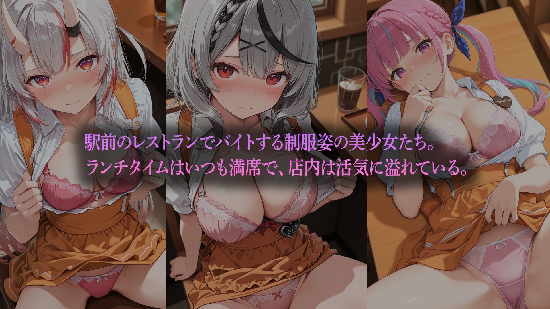 「ご奉仕ランチ〜制服美少女たちの秘密のサービス〜 」  （ホ●ライブバージョン） - サンプル画像 1