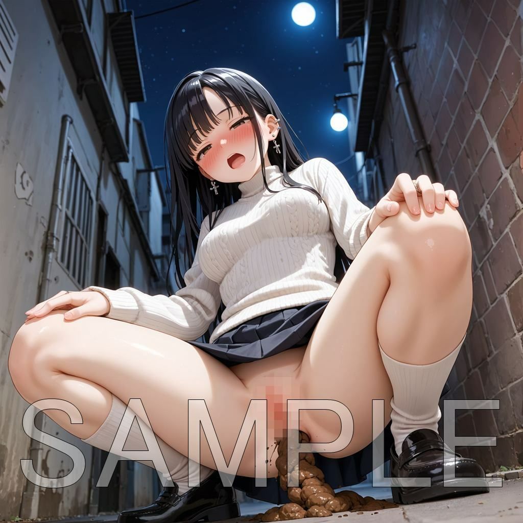 路地裏脱糞 - サンプル画像 9