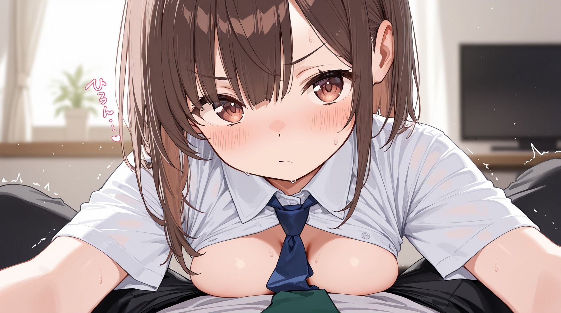 無責任に股を開く。ギャルの卵制服JK - サンプル画像 1