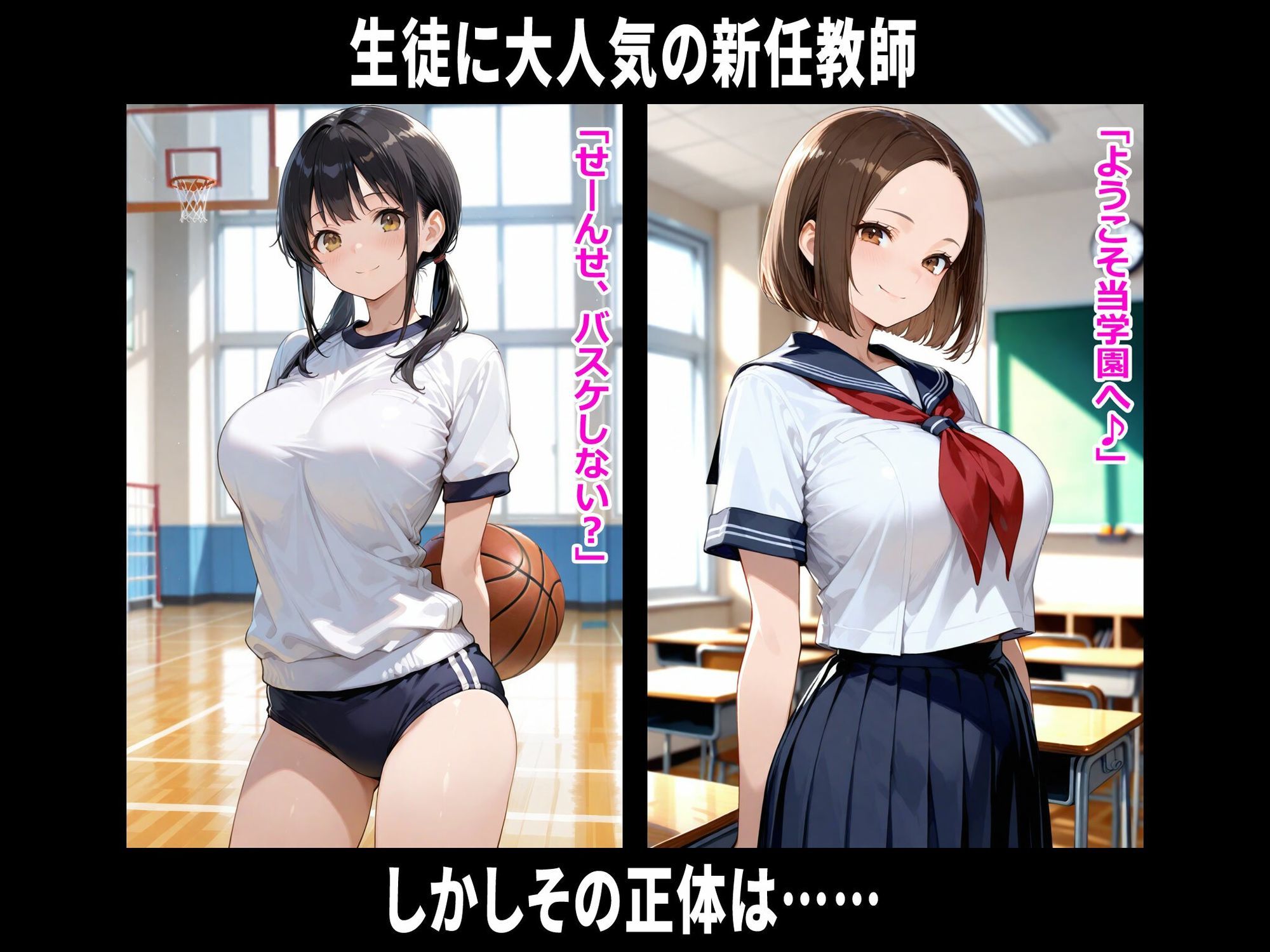 巨乳学園レ〇プ事件被害者録 即出し2コマ - サンプル画像 1