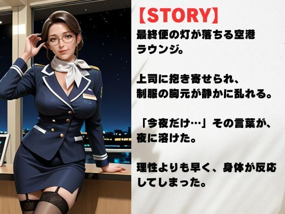 背徳空港ラウンジ  人妻CAが密やかに堕ちる夜 - サンプル画像 2