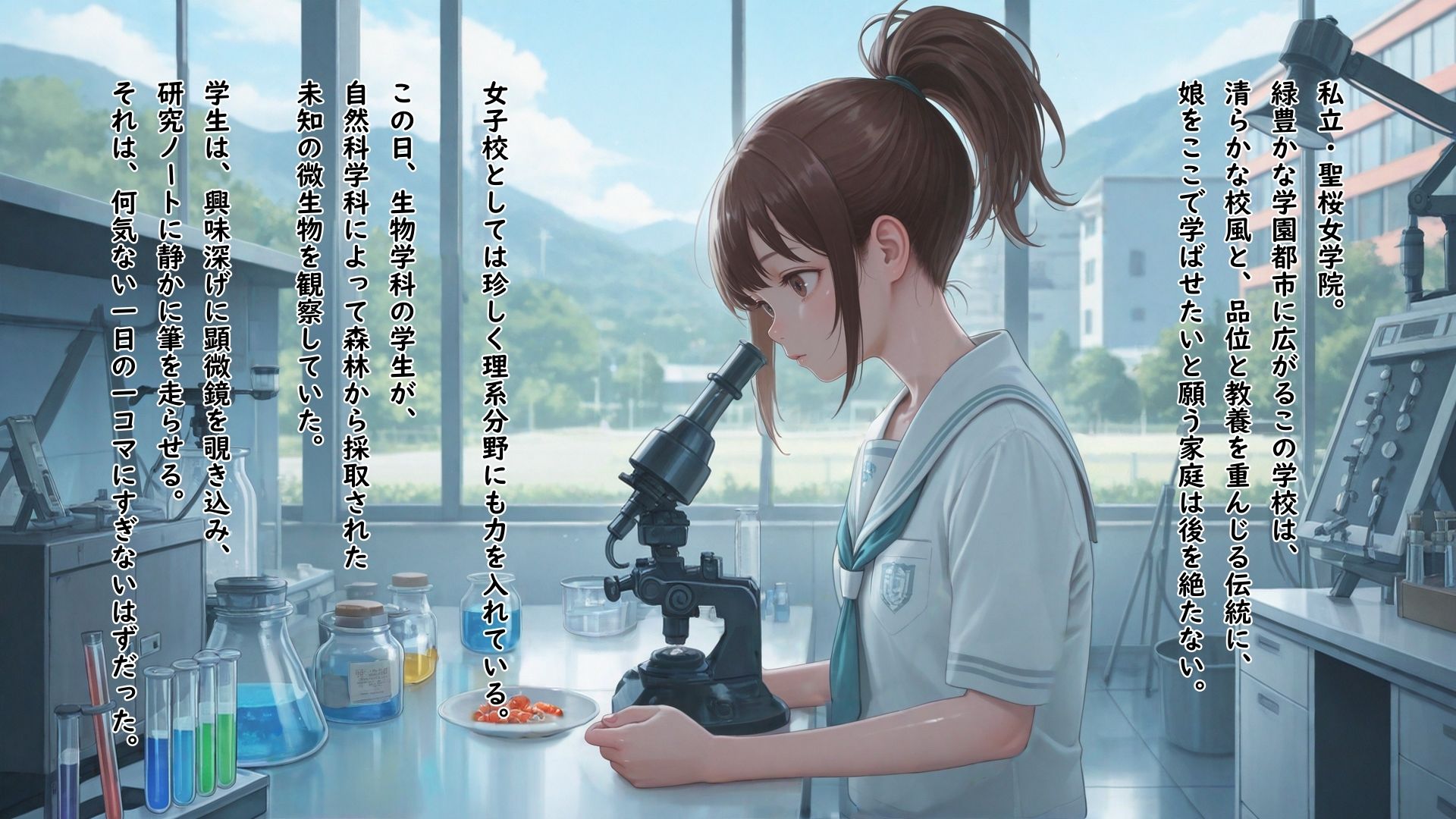 異形の生物に触手で拘束されたまま全身の性感帯を同時に嬲られて何回イってもやめてもらえない女の子 - サンプル画像 1