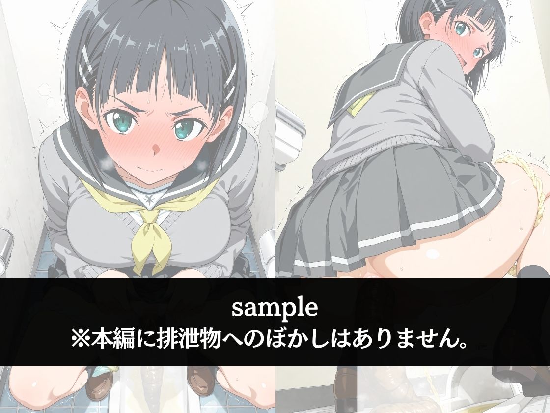 極太ウンコトイレ乱入〜絶対に見られたくない姿〜桐ヶ〇直葉 - サンプル画像 1