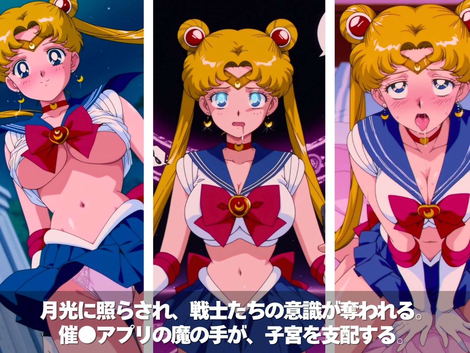 キモ男の逆襲。孕ませ完全征服！全員ペット化計画。月が導き、子宮が堕ちる。  〜セーラーム●ン編〜 - サンプル画像 2