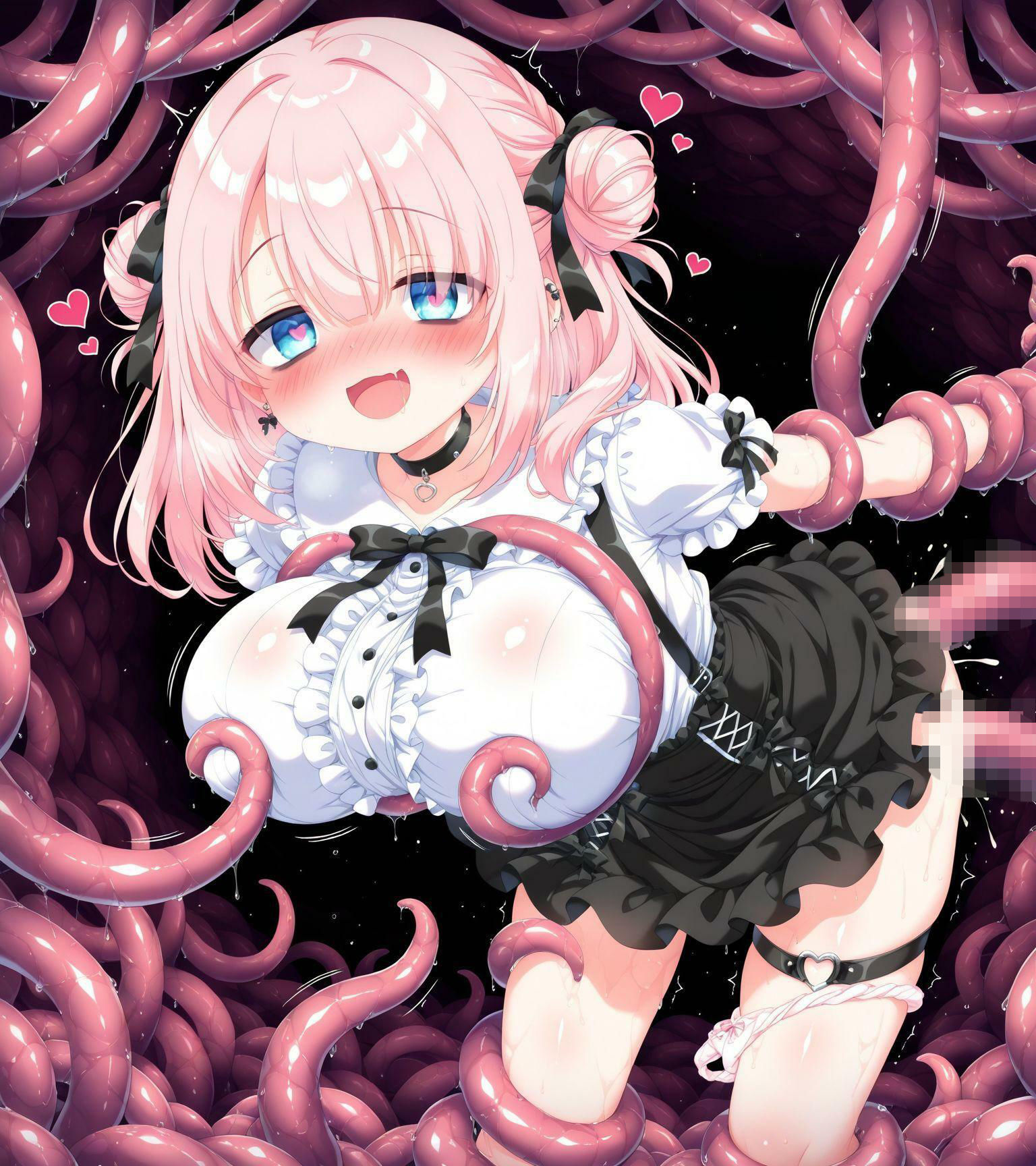 メンヘラ触手無理矢理大量産卵 - サンプル画像 1