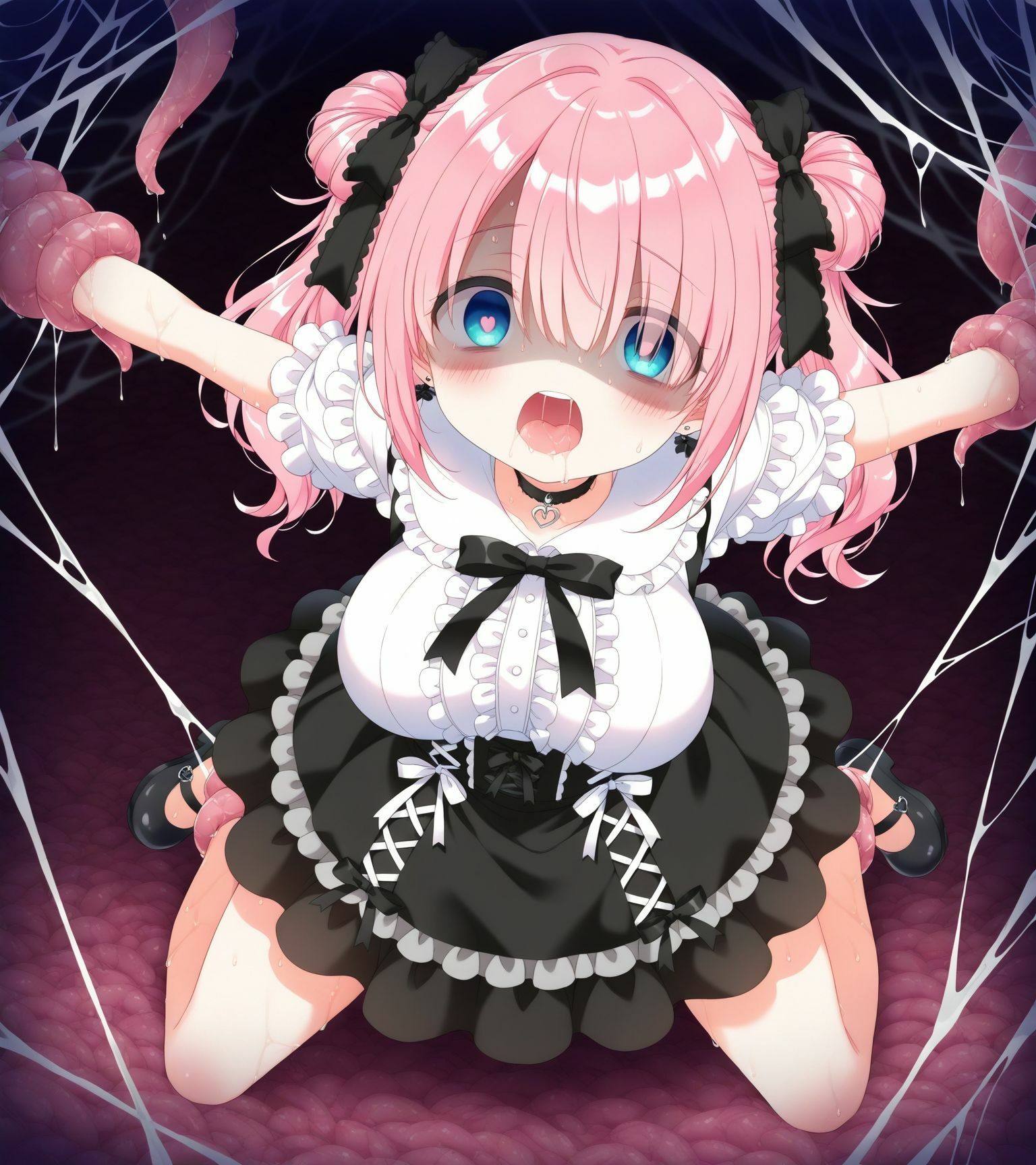 メンヘラ触手無理矢理大量産卵 - サンプル画像 2