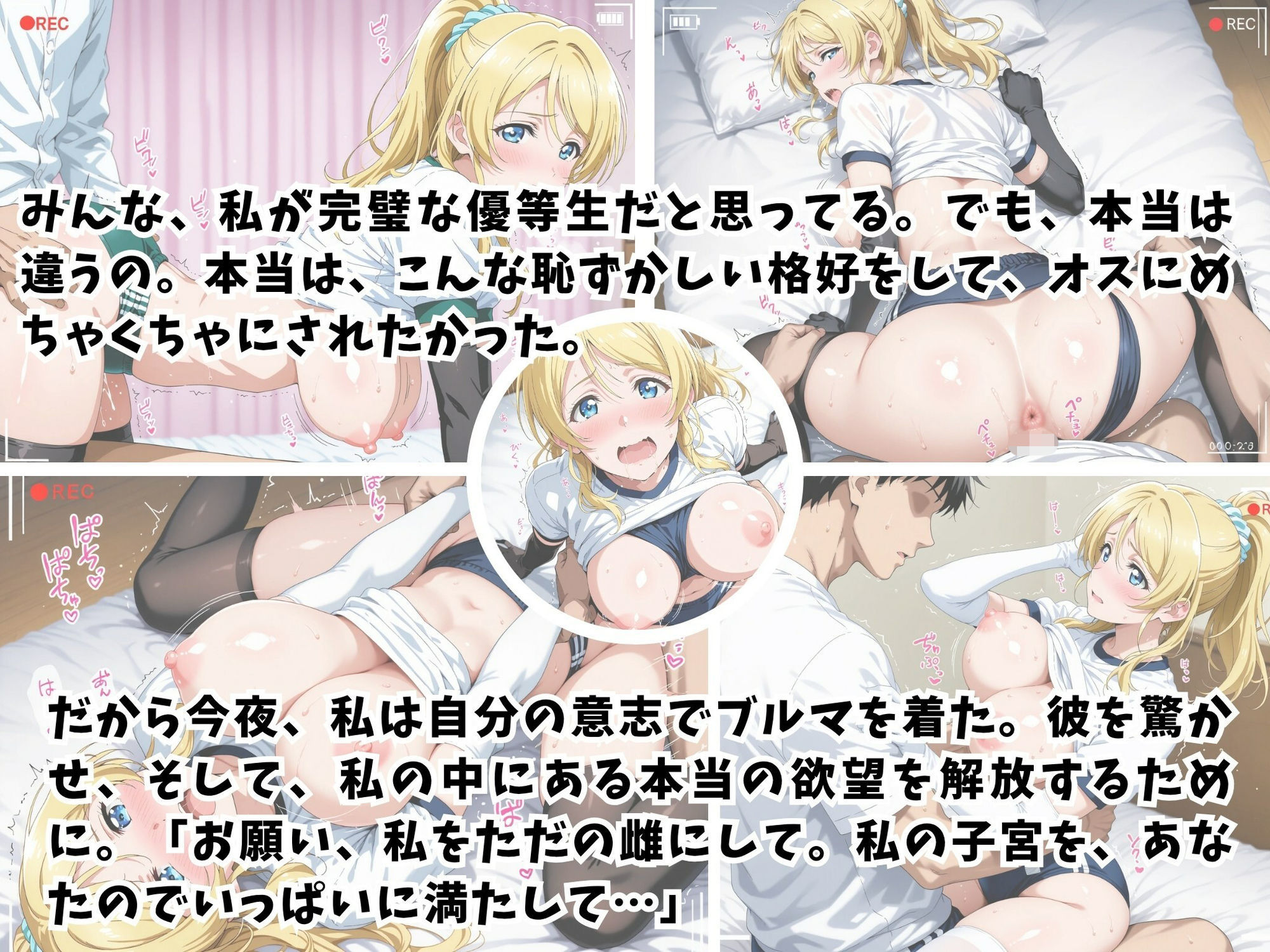 【ラ★ライブ/絢★絵里】ブルマ姿で犯●れる美少女アイドル - サンプル画像 1