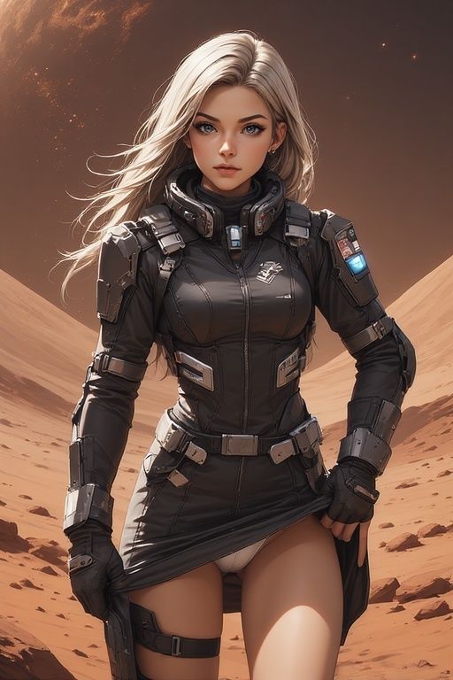 女性宇宙パイロット火星触手遭遇撃退パンチラ画像集 - サンプル画像 2