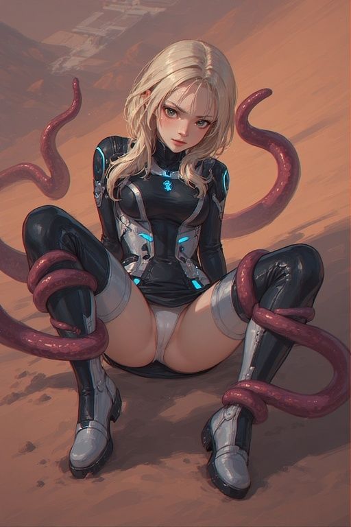 女性宇宙パイロット火星触手遭遇撃退パンチラ画像集 - サンプル画像 3