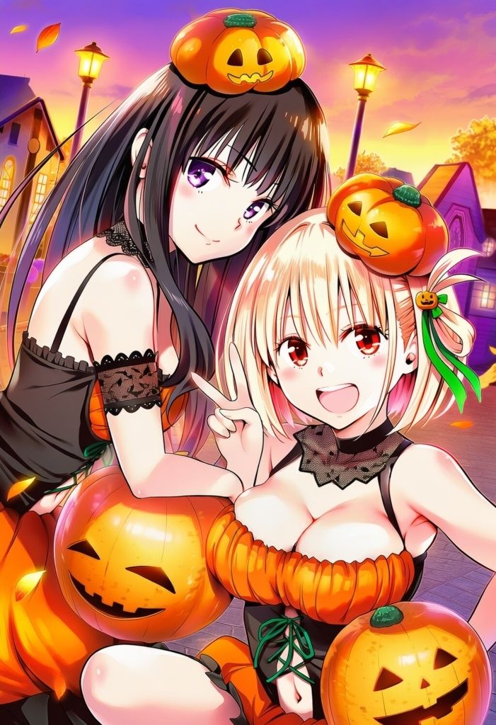 パンプキン・ナイトは朝まで一緒（はーと）  千○×た○な - サンプル画像 5