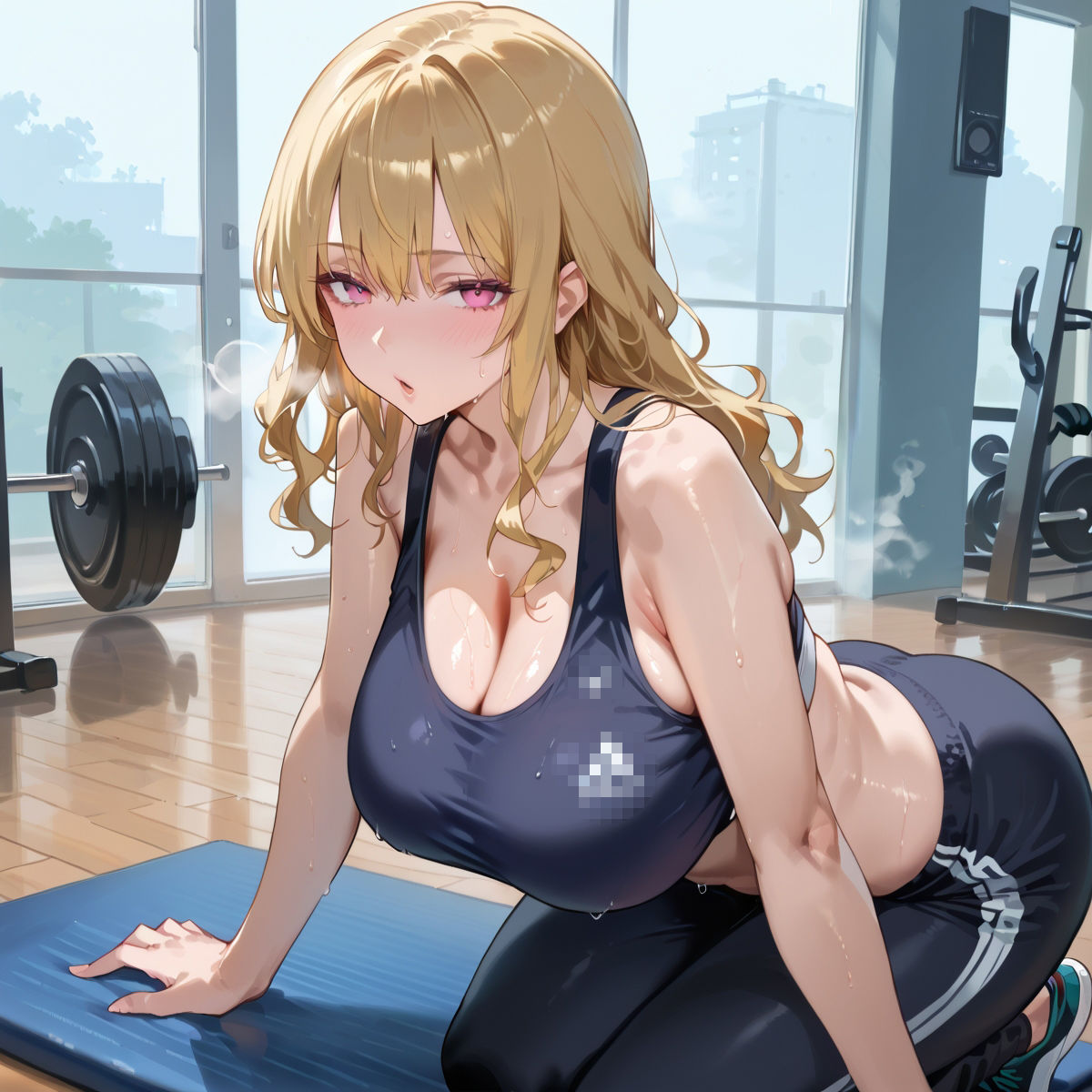 【PART1】超密着汗だくトレーニングジム - サンプル画像 1