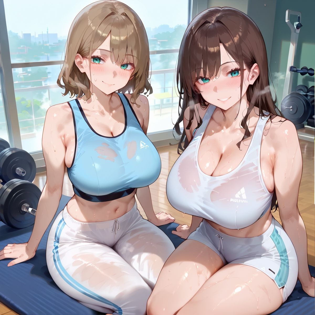 【PART6】超密着汗だくトレーニングジム - サンプル画像 3