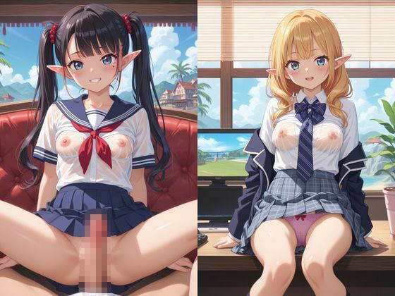 異世界のスケスケおっぱいエルフちゃん - サンプル画像 2