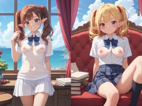 異世界のスケスケおっぱいエルフちゃん - サンプル画像 4