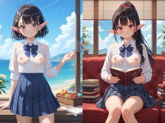 異世界のスケスケおっぱいエルフちゃん - サンプル画像 7