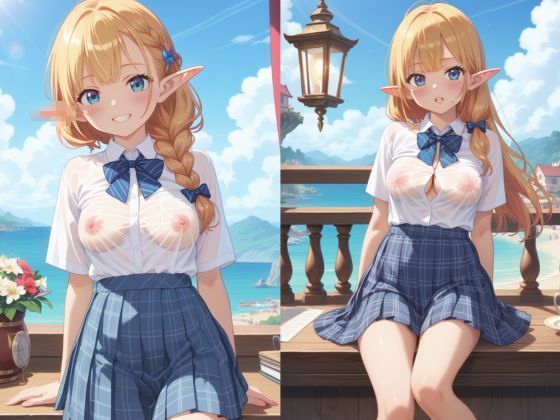 異世界のスケスケおっぱいエルフちゃん - サンプル画像 8