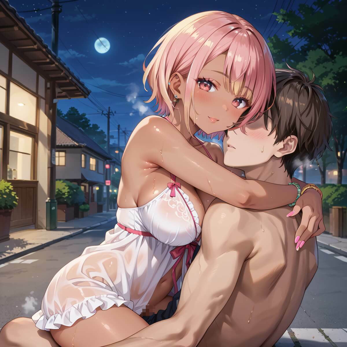 ビッチギャルは月下を下着で誘う・260枚 - サンプル画像 5