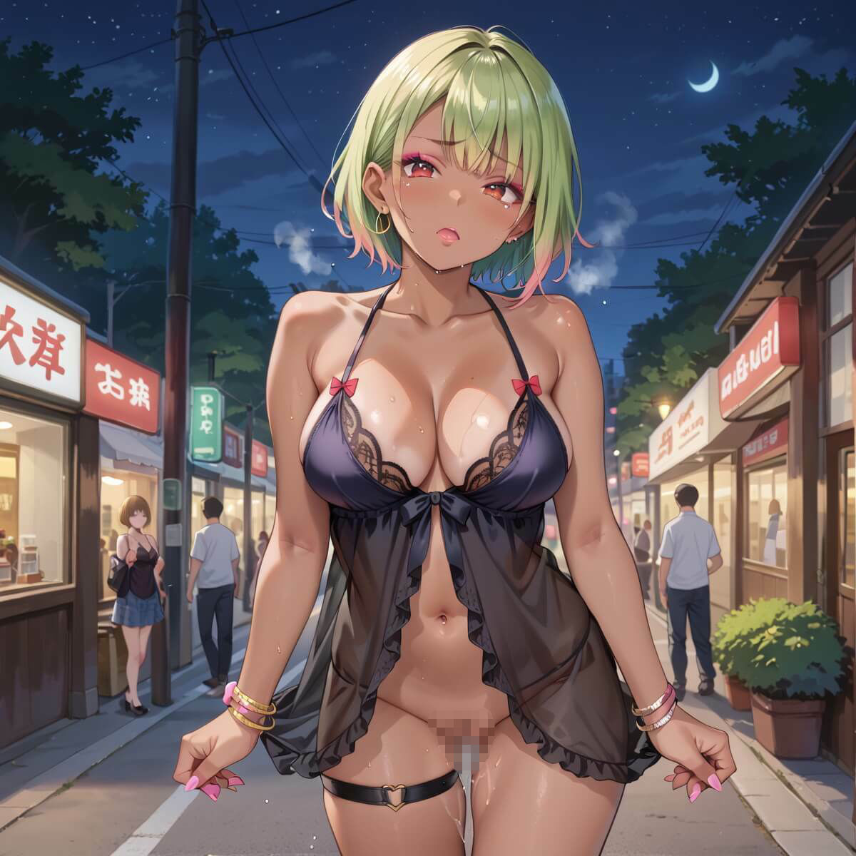 ビッチギャルは月下を下着で誘う・260枚 - サンプル画像 6