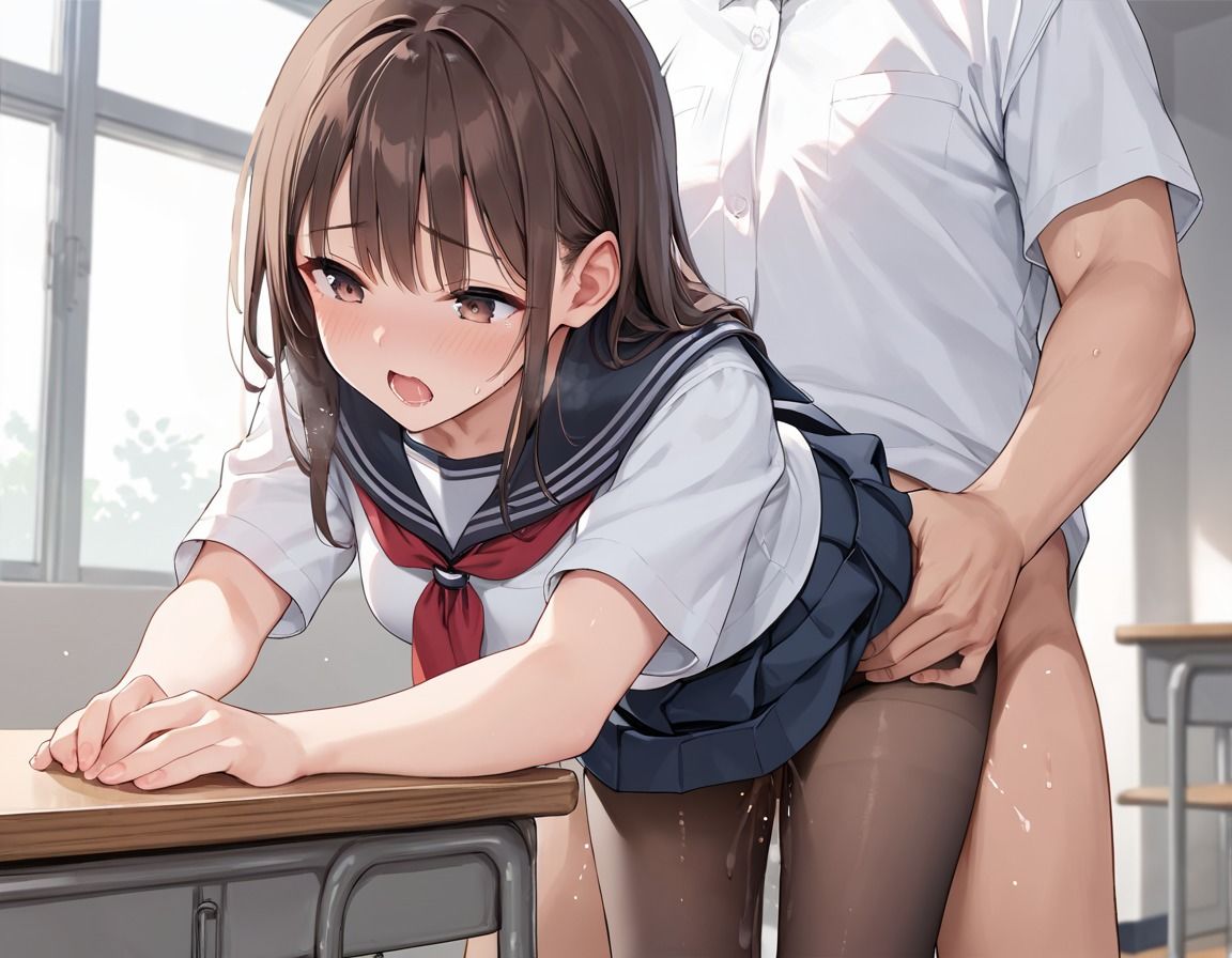 女子校生妹に黒タイツ履かせて中出し - サンプル画像 8