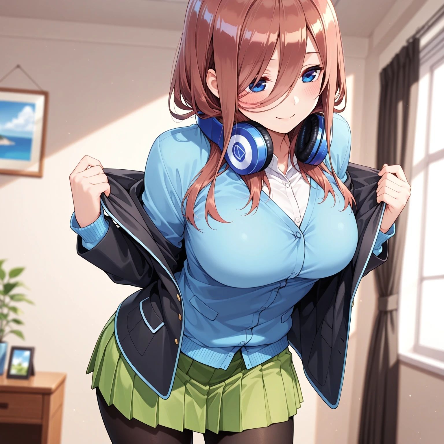 五等分のセフレ  中野〇玖  AIイラスト集  一緒にお風呂入らない？ - サンプル画像 4