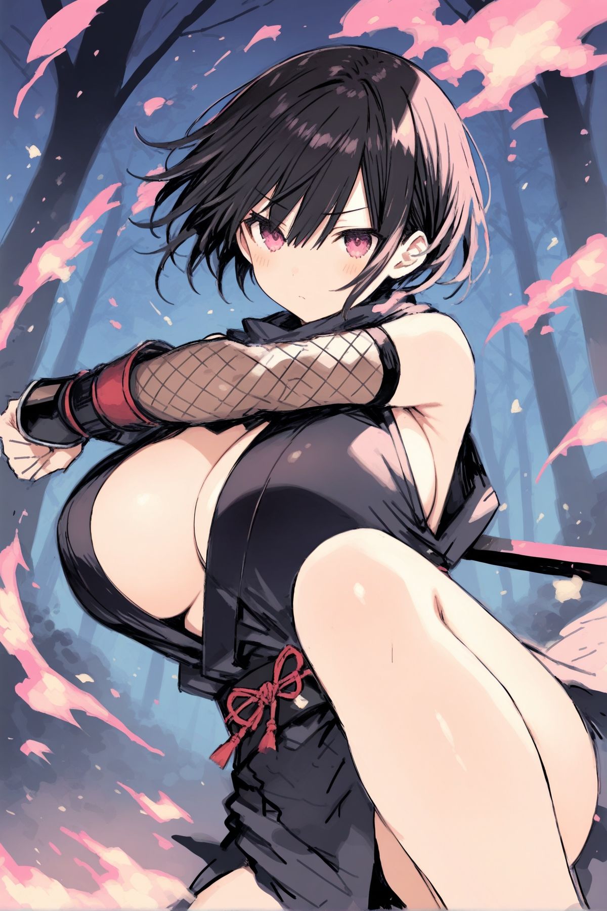 母乳体質のくのいち、任務中なのにミルクが漏れちゃう！ - サンプル画像 1