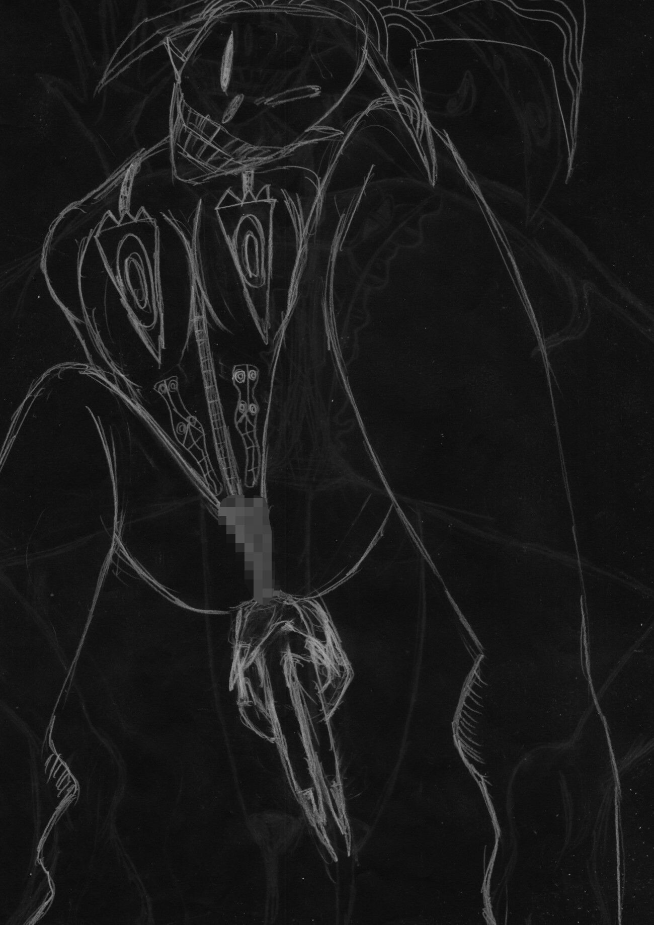 黒よりも黒いエロティックホラー黒戯絵集「マネキンポーズ9」 - サンプル画像 1