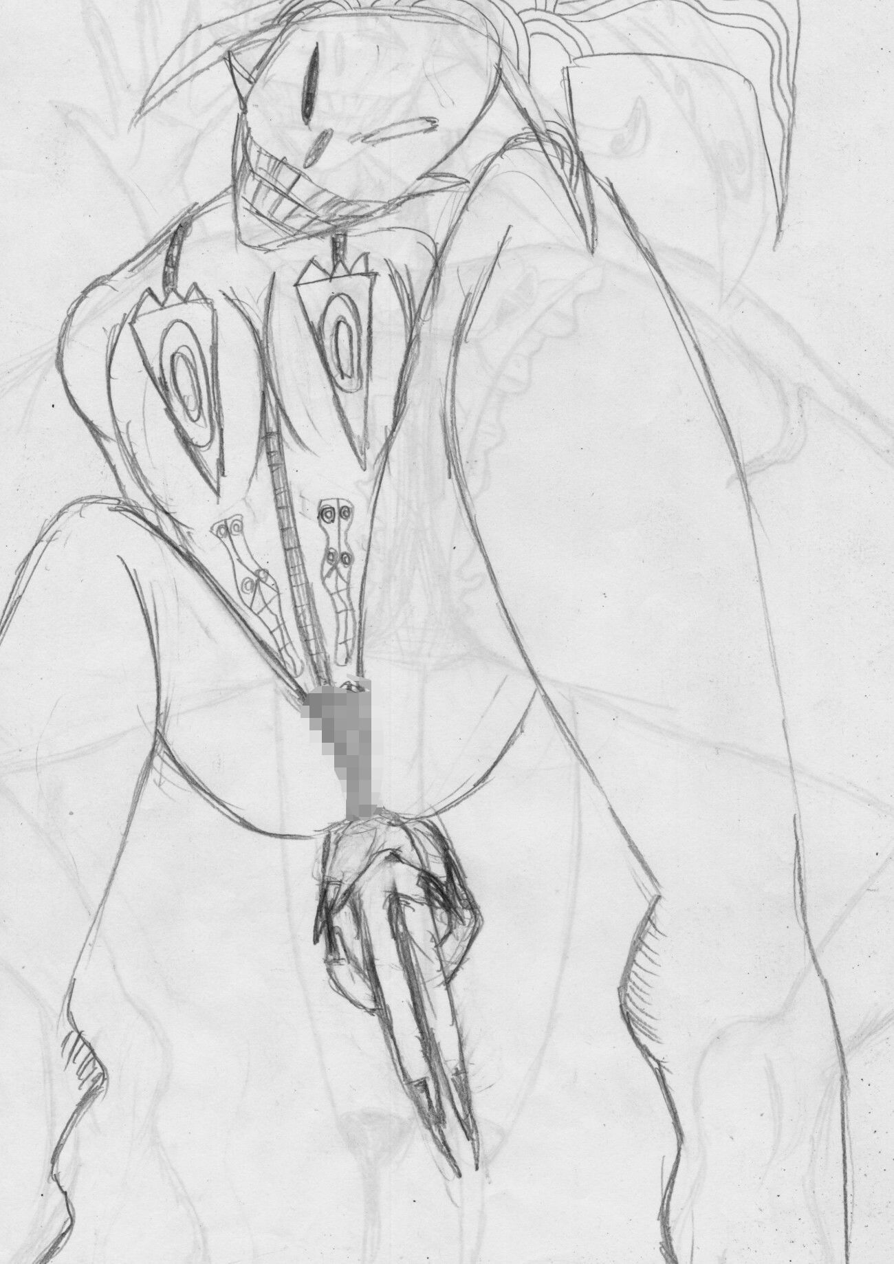 黒よりも黒いエロティックホラー黒戯絵集「マネキンポーズ9」 - サンプル画像 2