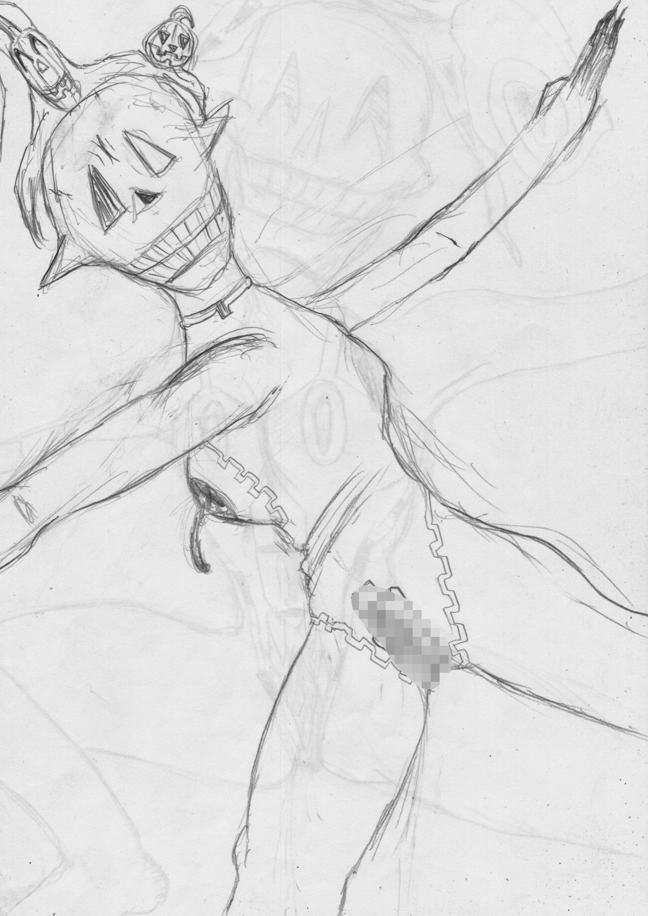 黒よりも黒いエロティックホラー黒戯絵集「マネキンポーズ9」 - サンプル画像 6