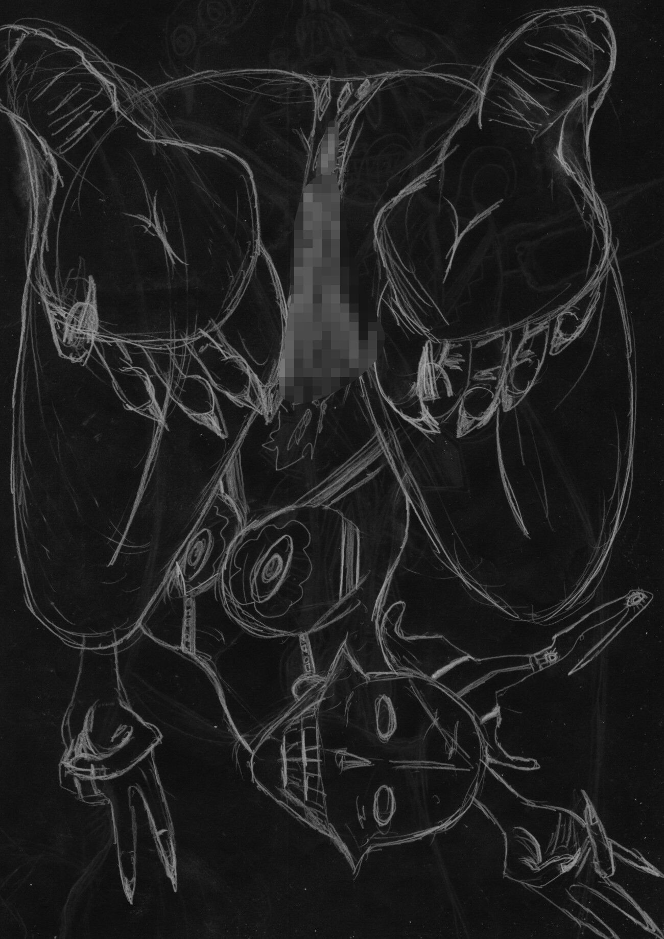 黒よりも黒いエロティックホラー黒戯絵集「マネキンポーズ9」 - サンプル画像 7