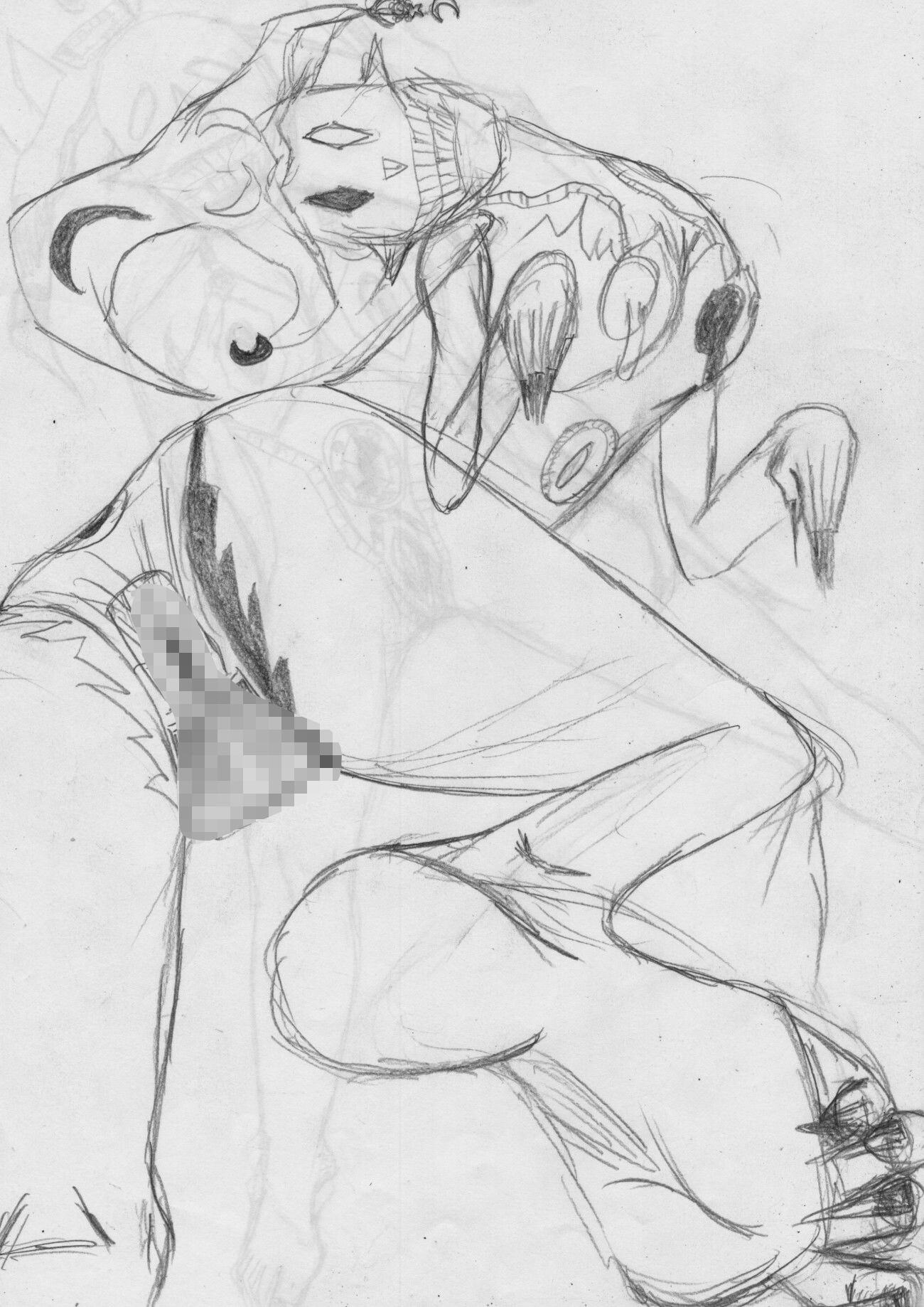 黒よりも黒いエロティックホラー黒戯絵集「マネキンポーズ9」 - サンプル画像 10