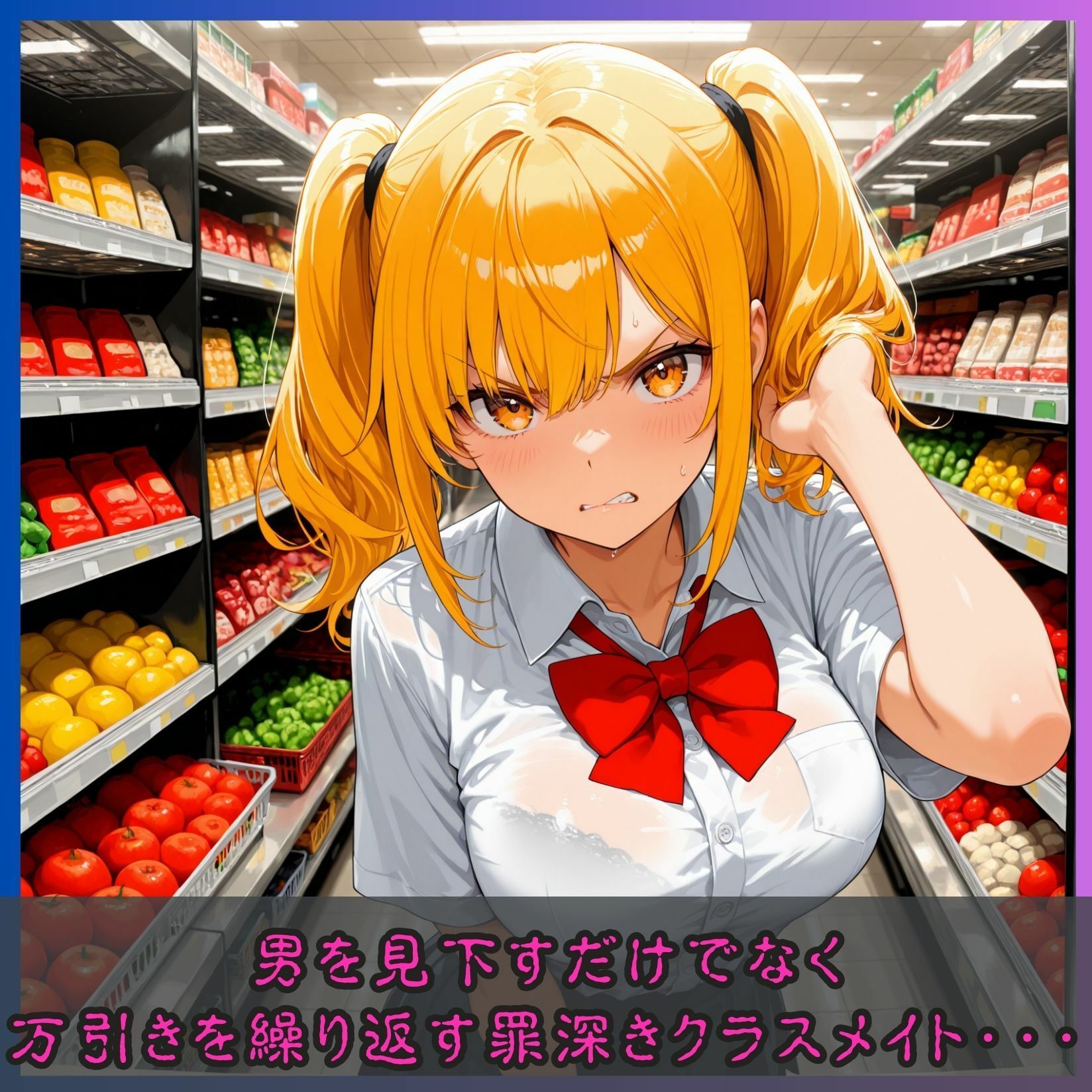 女子校生催●服従〜スーパーで万引きする女子に正義の鉄槌〜 - サンプル画像 2