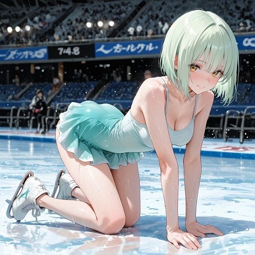 スポーツ女子セクシーイラスト集『女子スケート選手野々山奏』 - サンプル画像 1