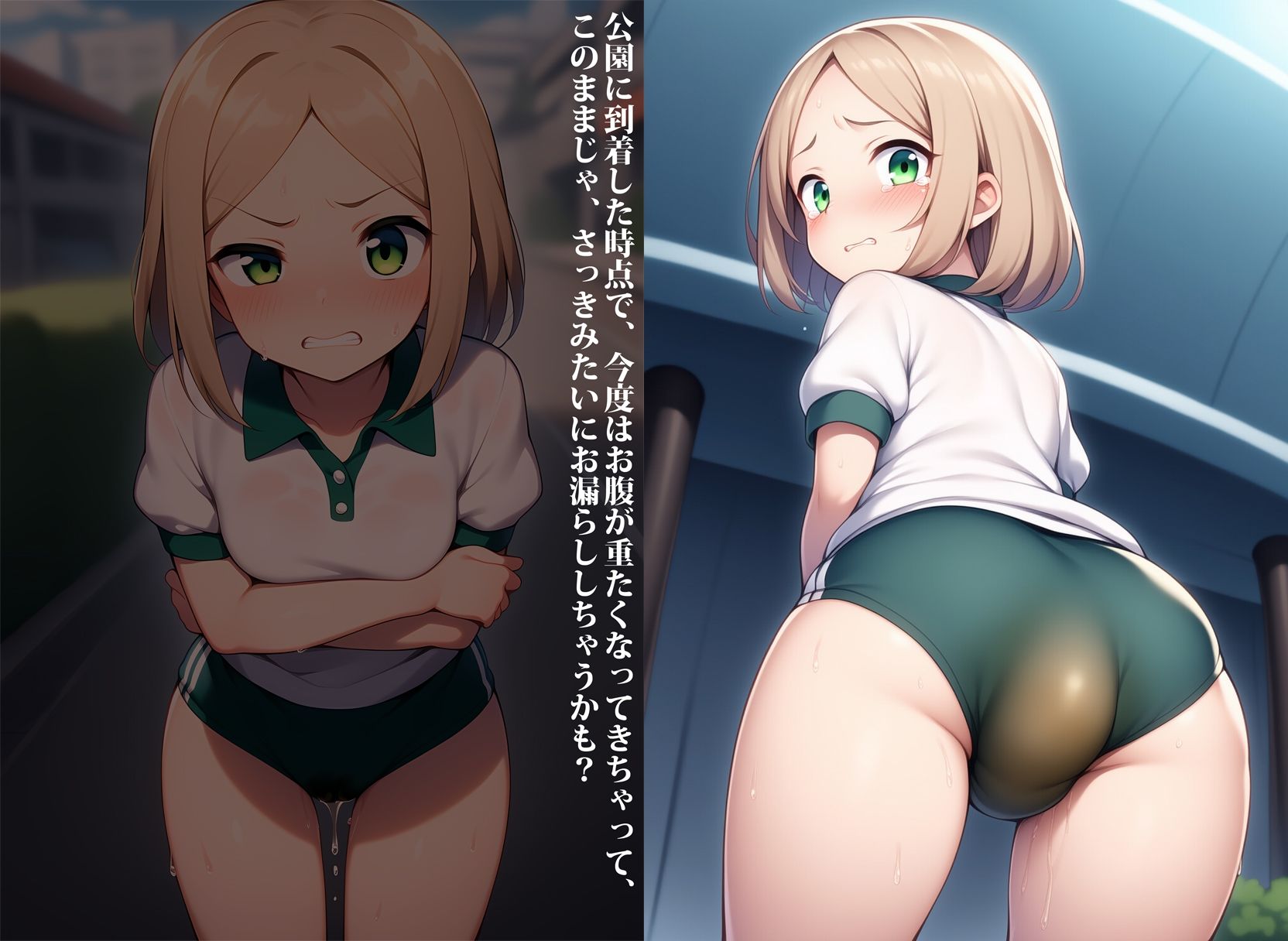 便意我慢マラソン〜糞尿まみれのブルマ姿で走る少女達〜 - サンプル画像 2