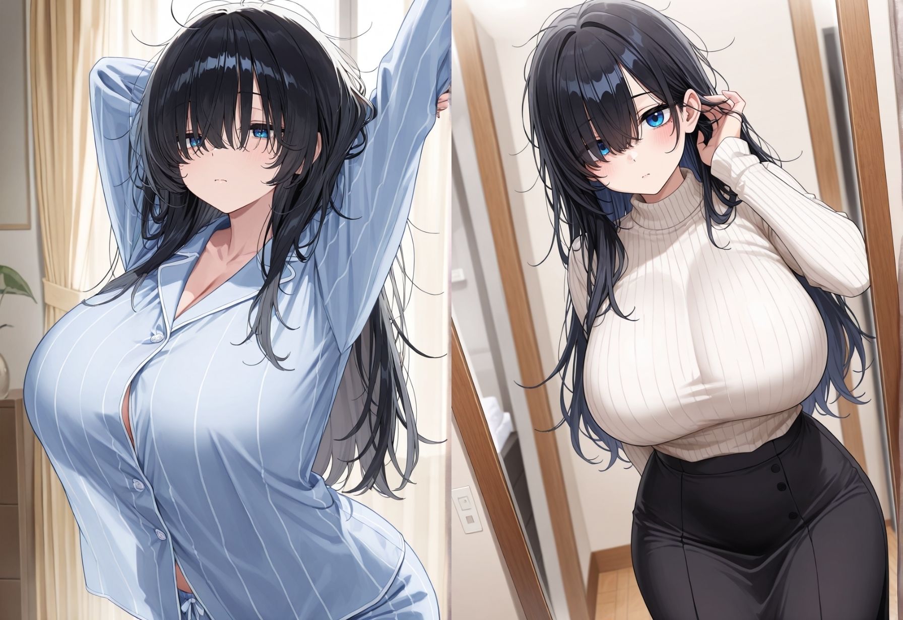 爆乳の彼女とデートする ーそして夜は… - サンプル画像 2