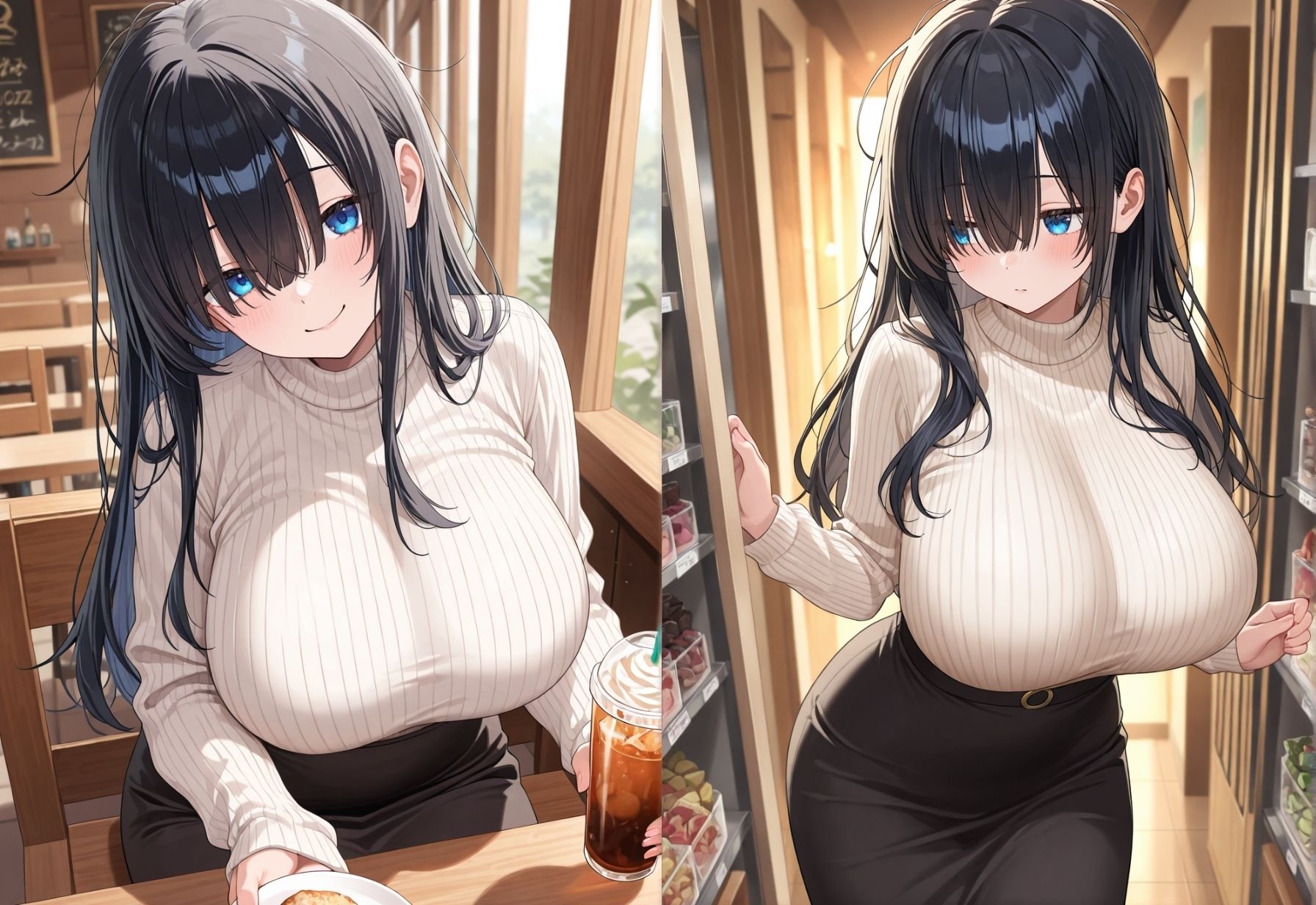 爆乳の彼女とデートする ーそして夜は… - サンプル画像 4