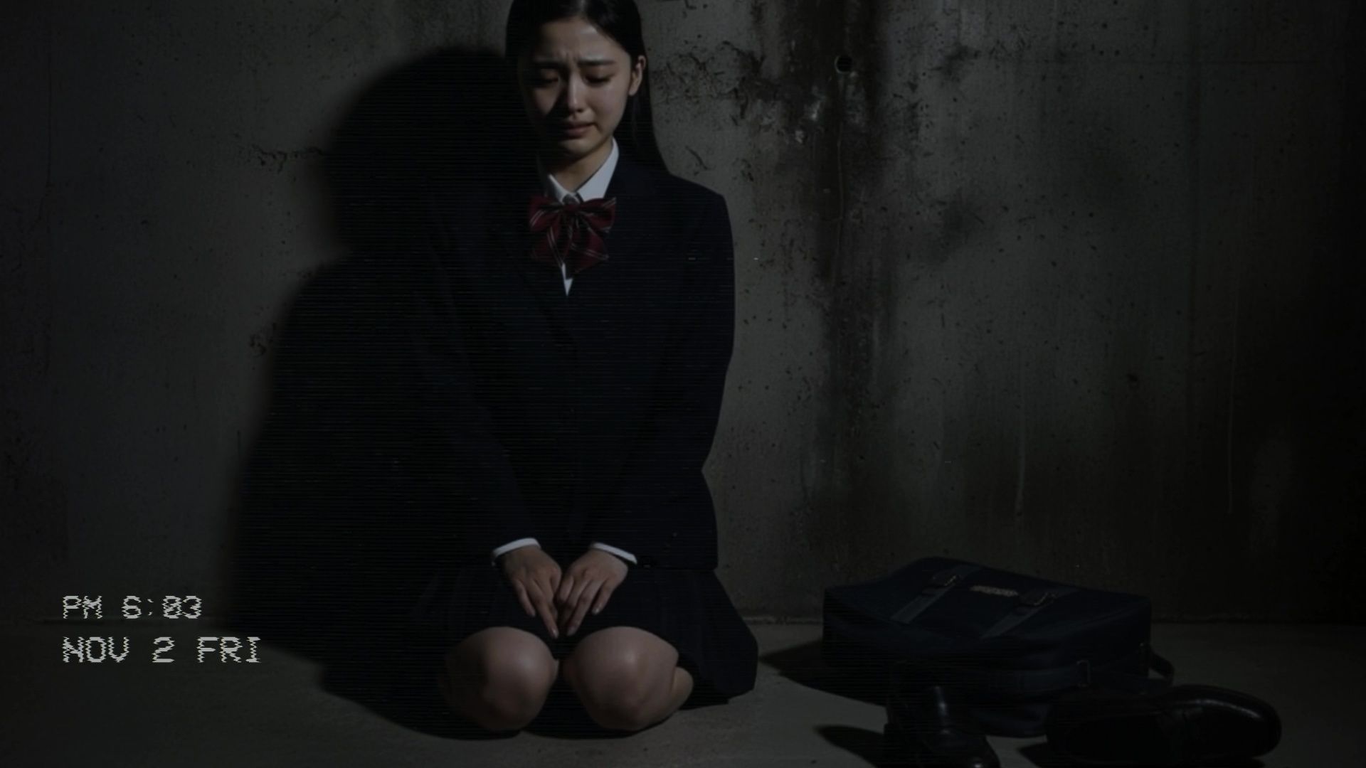 万引き女子校生のお仕置き謝罪動画 13 - サンプル画像 2