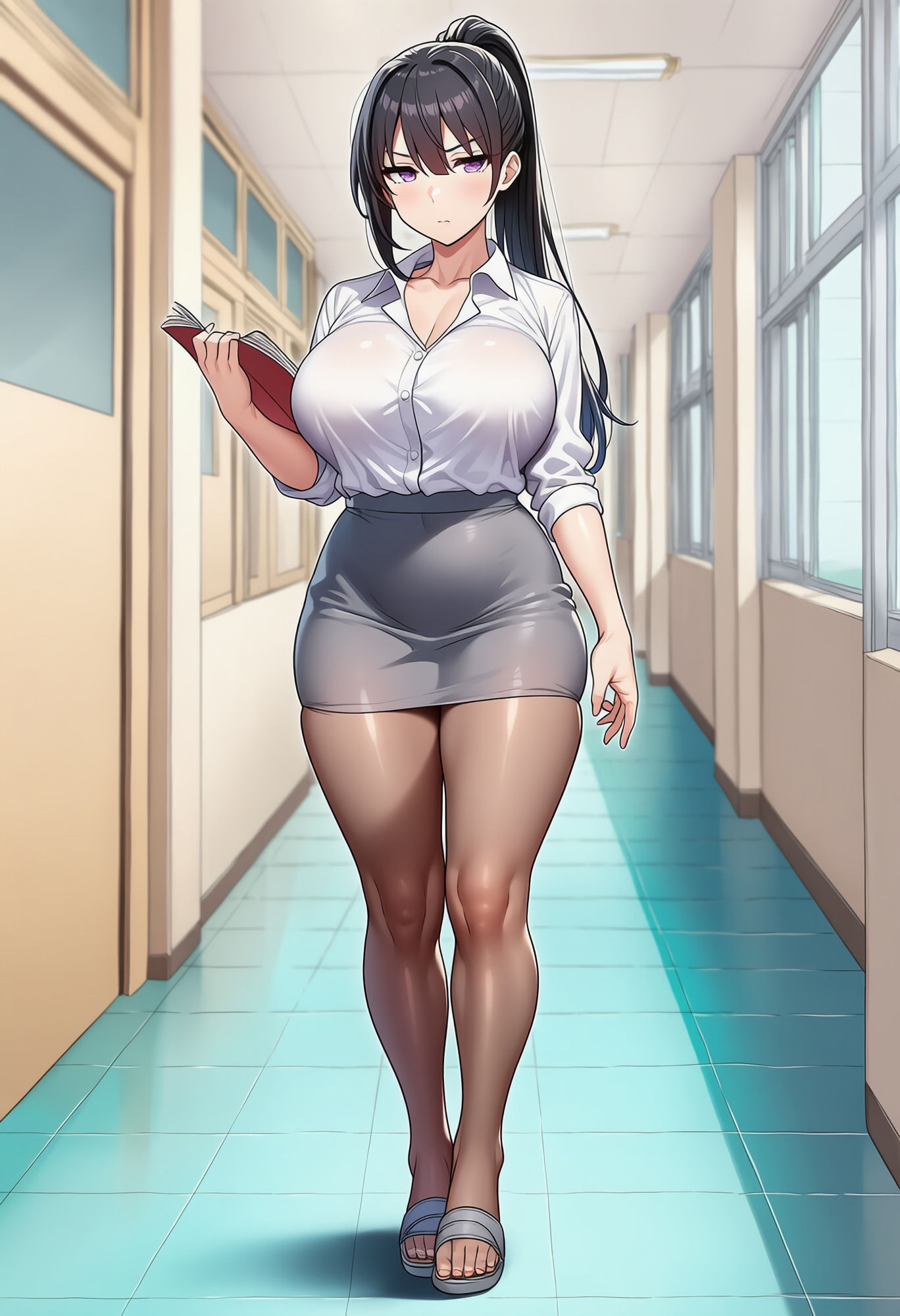 ツンデレ女教師の聖水！！  佐々木レイナ（27歳） - サンプル画像 1