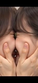 【続】相手の顔より自分の顔の方が可愛いと証明するために自分の方に顔を引き寄せぶつけ合うふたり。 - サンプル画像 1