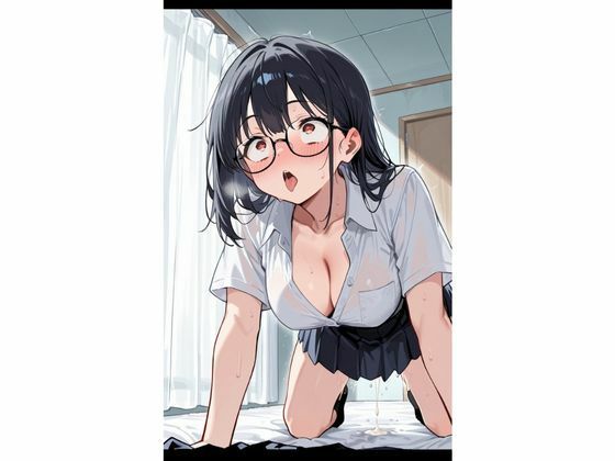 眼鏡の淫乱委員長はアヘ顔でイキ潰される - サンプル画像 5