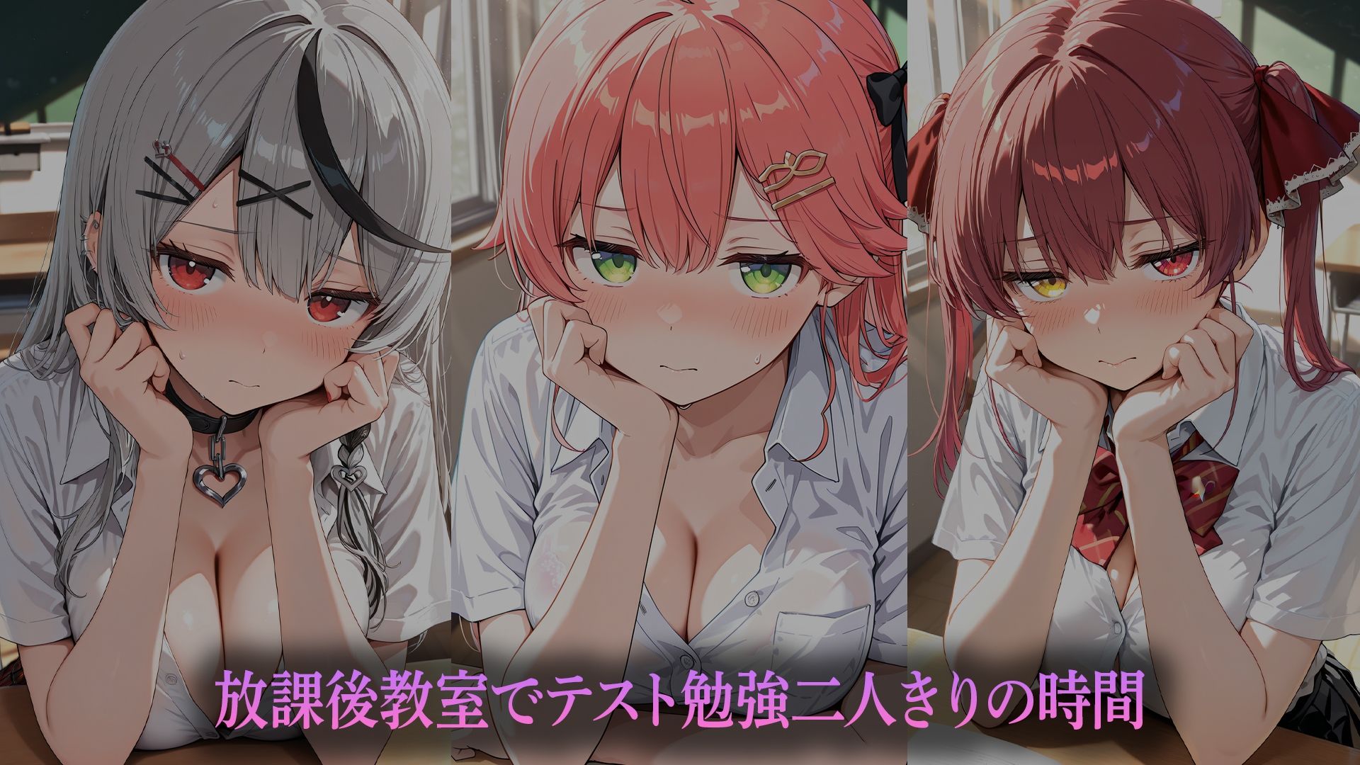 テスト勉強のあとで〜寝顔と谷間に誘われて〜    （ホ●ライブバージョン） - サンプル画像 1