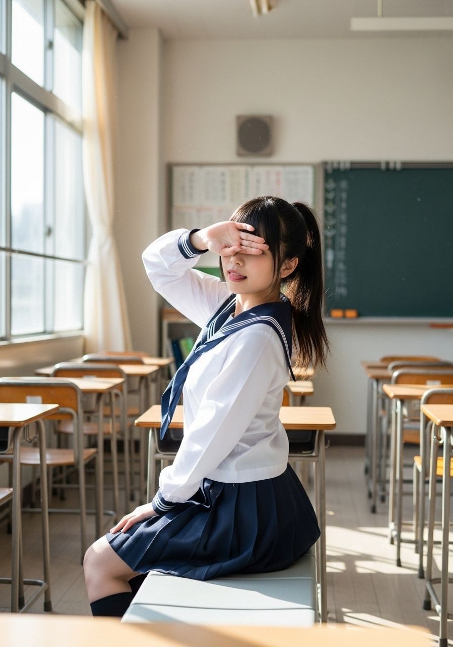 イケナイ目隠し制服ガール - サンプル画像 2