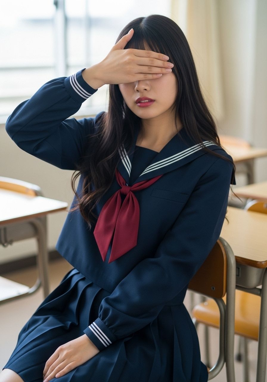 イケナイ目隠し制服ガール - サンプル画像 3