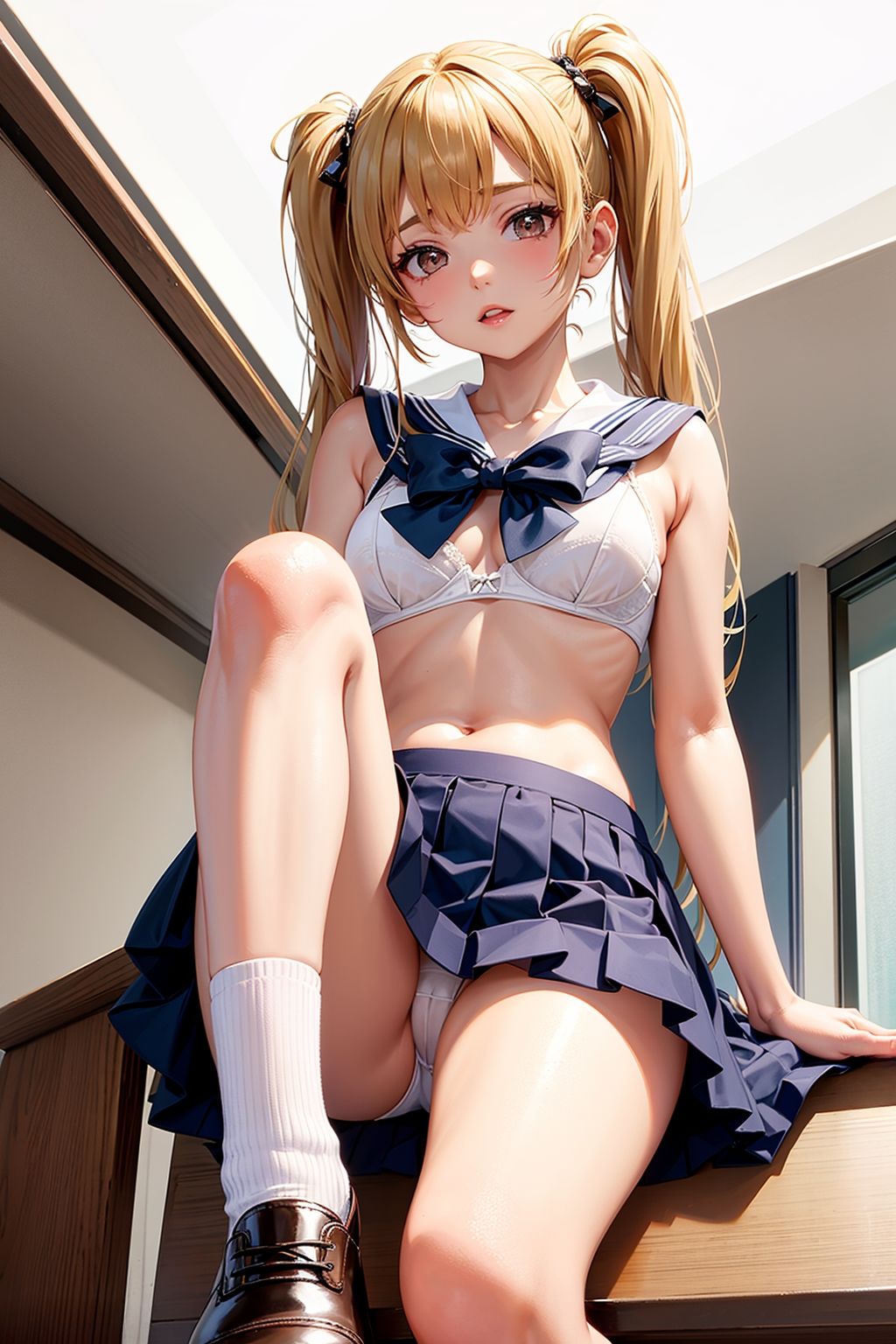 Lの誘惑 キュートな金髪ツインテール - サンプル画像 3