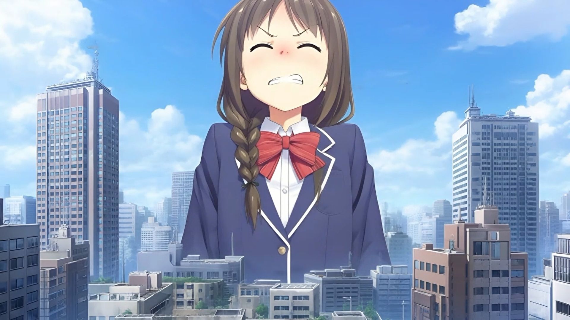 【超自信作！】巨大娘くしゃみ集フルアニメーション！/ Giantess Sneeze Full Animation！ - サンプル画像 1