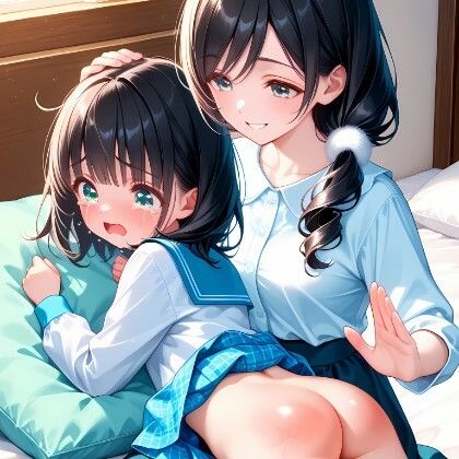 母娘お尻叩きイラスト集 - サンプル画像 1