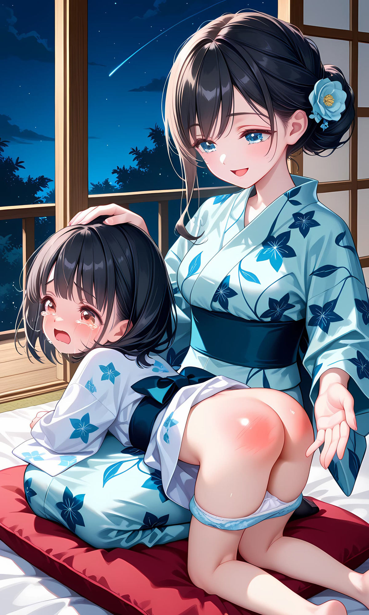 母娘お尻叩きイラスト集 - サンプル画像 4