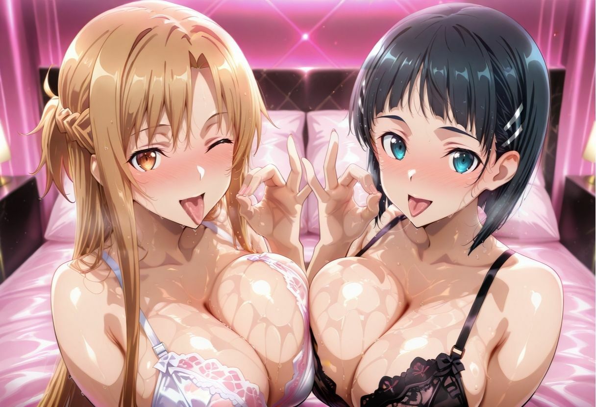 性処理ヒロイン  結城明〇奈＆桐〇谷直葉  編 - サンプル画像 1