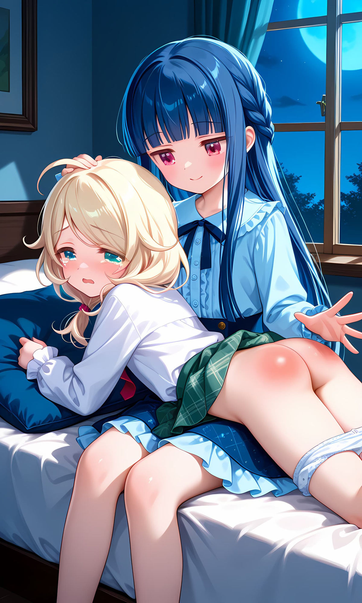 佐城雪美・遊佐こずえ（アイドルマスター）お尻叩きイラスト集 - サンプル画像 2