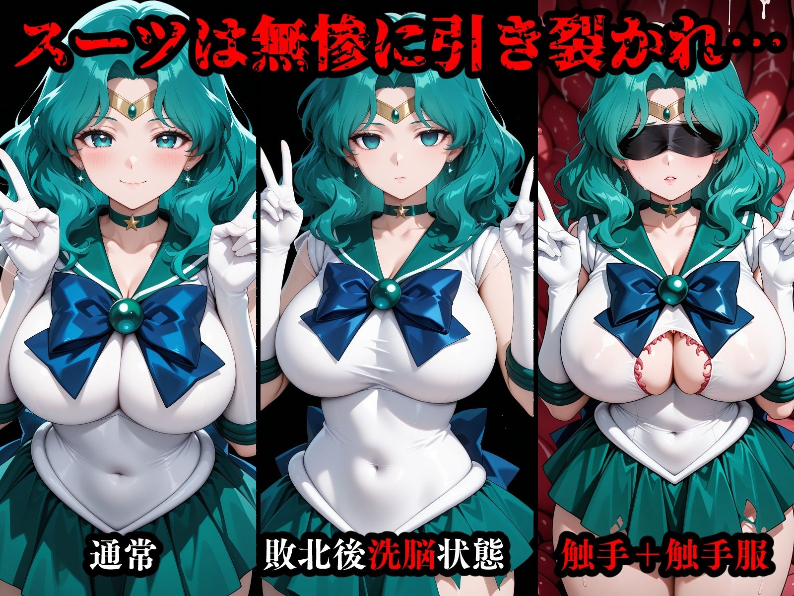 完全敗北ヒロインズ セーラーマー〇・ネ〇チューン 屈服するまでが変身ヒロインだ - サンプル画像 2