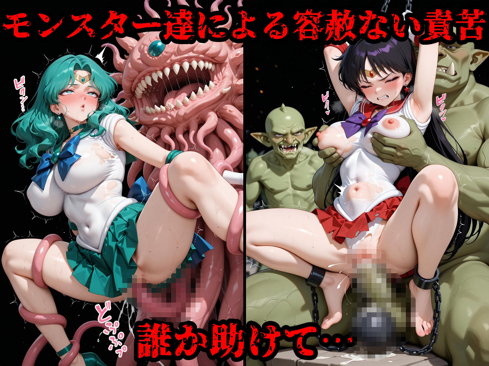 完全敗北ヒロインズ セーラーマー〇・ネ〇チューン 屈服するまでが変身ヒロインだ - サンプル画像 8